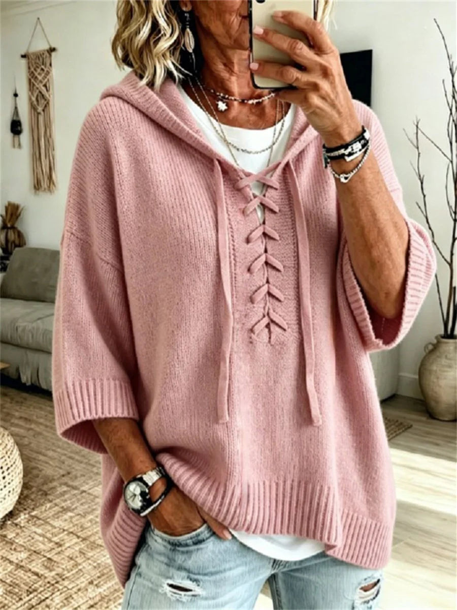 Women 3/4 Sleeve Comfy Casual Sweater
