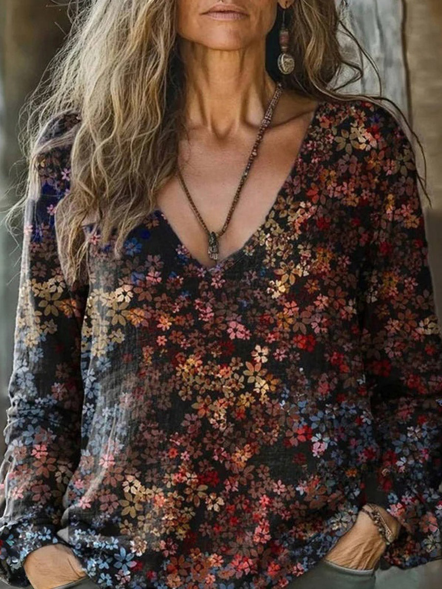 Vintage Floral Print T-Shirt