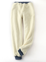 Solid Fleeced Cotton Pants