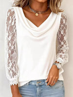 Elegant White Lace Long Sleeve Top