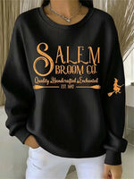 Casual Text Letters Crew Neck Long Sleeve Sweatshirt