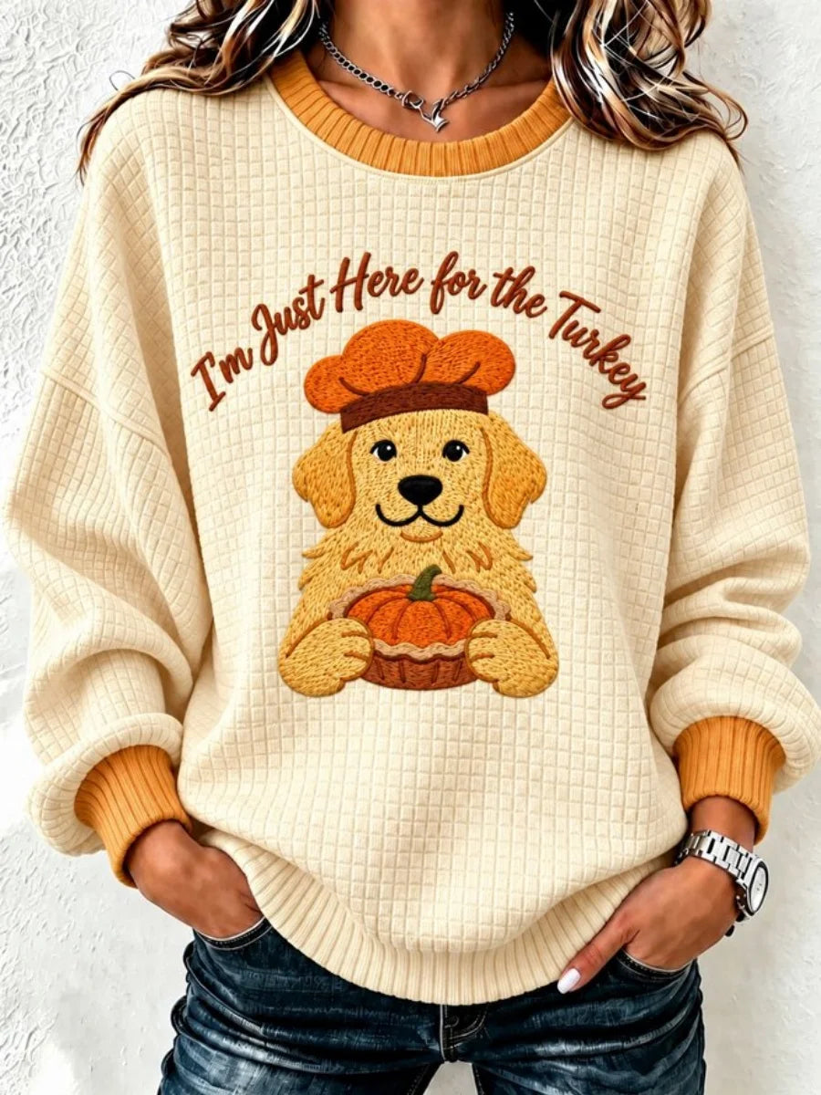 Casual Text Letters Crew Neck Long Sleeve Sweatshirt