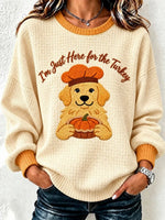 Casual Text Letters Crew Neck Long Sleeve Sweatshirt