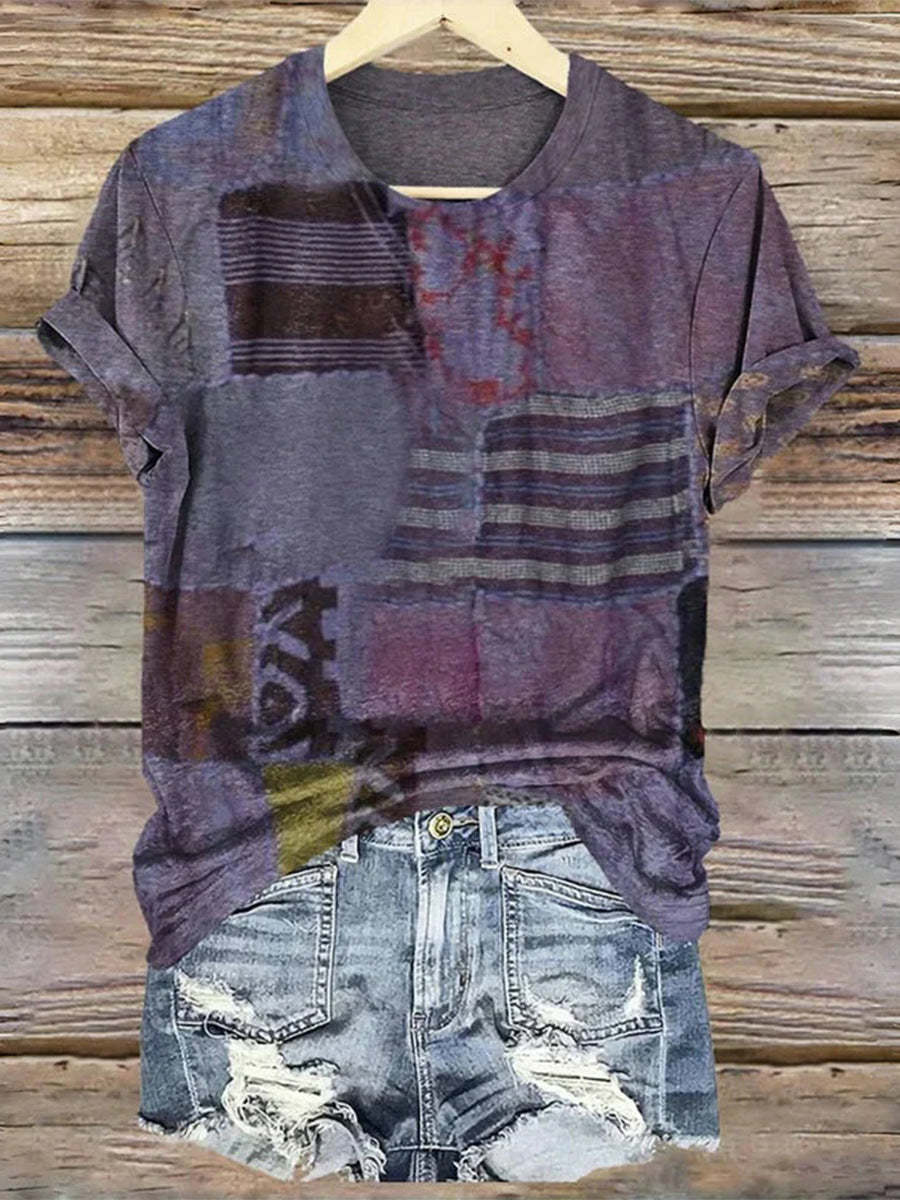 Vintage Casual Short Sleeve T-Shirt