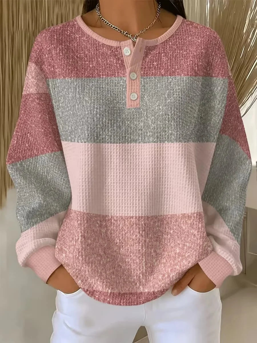 Casual Abstract Crew Neck Long Sleeve Sweatshirt