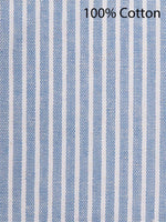 Women's Striped Half Sleeve Loose Fit Midi Dress with Pockets