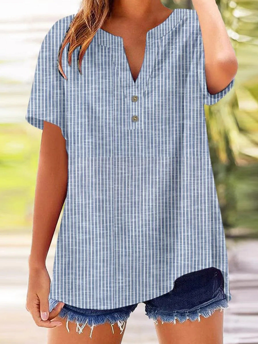 Comfy V-Neck Short Sleeve Top