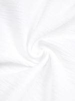 Plain Crew Neck 3/4 Sleeve White Comfy Blouse