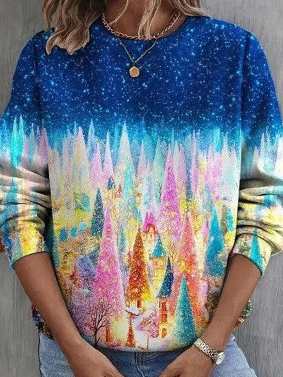 Stunning Round Neck Long Sleeve Top