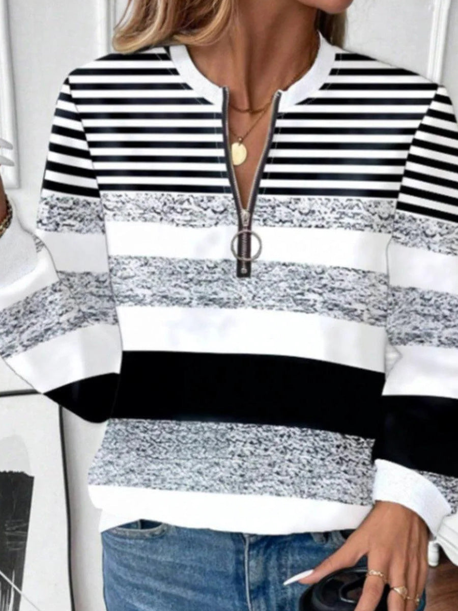 Comfy Striped Long Sleeve Top