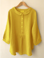 Casual Long Sleeve Sweet Solid Blouse