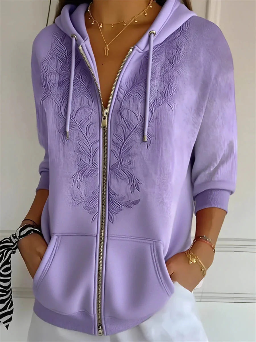 Vintage 3D Printing Long Sleeve Hoodie