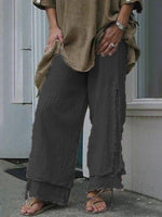 Women's Layered Loose Fit Casual Pants