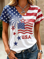 Women's Independence Day Anniversary Casual T-shirt