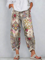 Women's Vintage Floral Printed Casual Pants