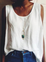 Plus Size Plain Sleeveless Summer Tank Top