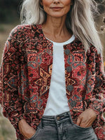 Showy Red Long Sleeve Cardigan