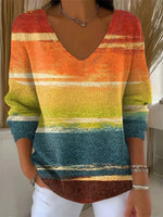 V-neck Long Sleeve Comfy Soft Sweater
