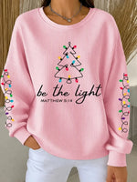 Casual Text Letters Crew Neck Long Sleeve Sweatshirt