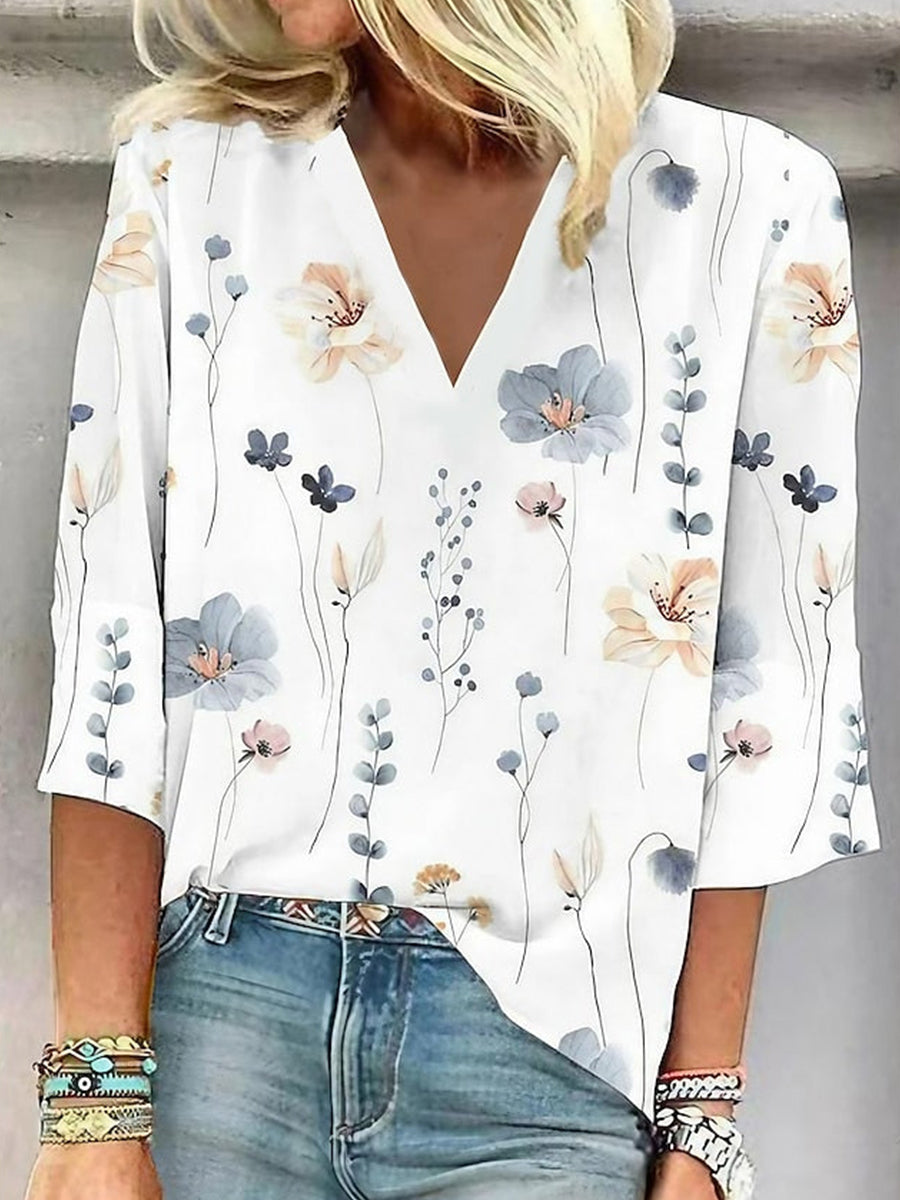 Loose Casual Plain Crew Neck Sweatshirt