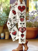 Floral Print Straight Pants