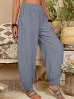 Women's Pure Color Casual Cotton Pants