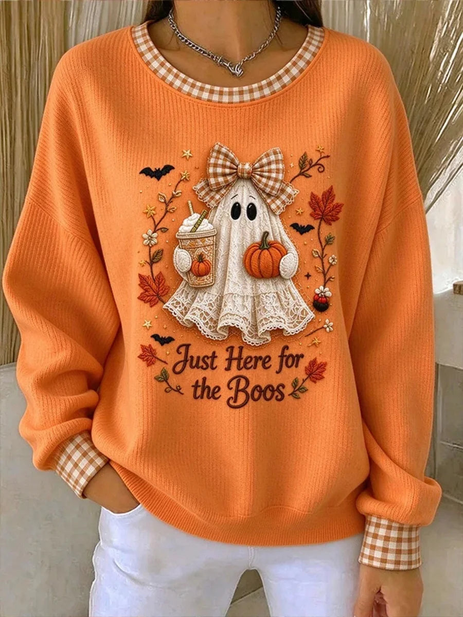 Casual Text Letters Crew Neck Long Sleeve Sweatshirt