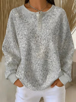 Casual Abstract Crew Neck Long Sleeve Sweatshirt