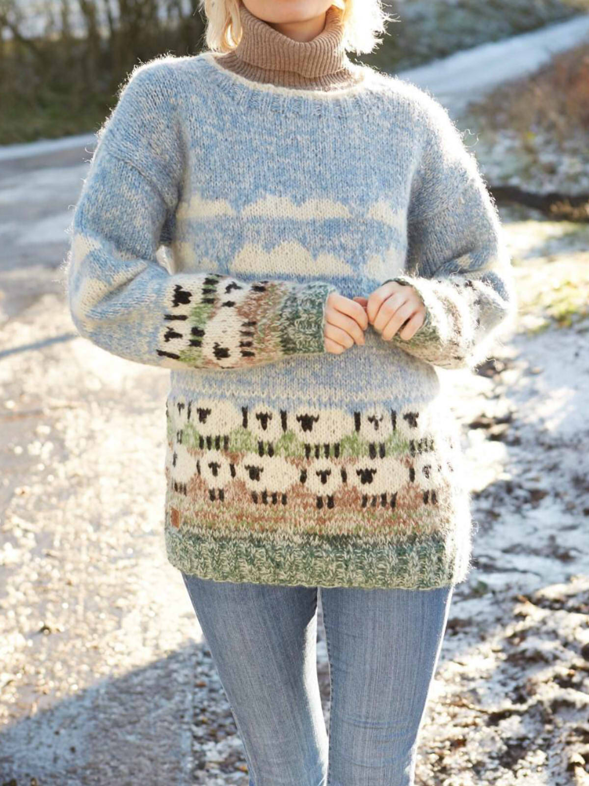 Women's Cozy Sheep Jumper Knitted Sheep Sweater