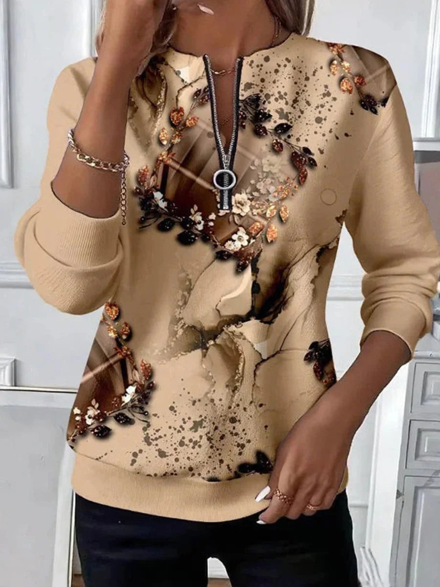Casual Vintage Long Sleeve Sweatshirt