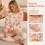 Women’s Halloween Pumpkin & Ghost Pajama Set