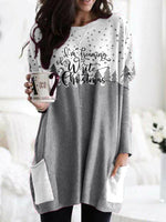 Women's I'm Dreaming Of White Christmas Long Sleeve Blouse