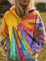 Vintage Floral Long Sleeve Hoodie