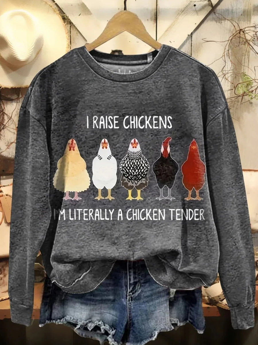 Casual Round Neck Long Sleeve Sweatshirt