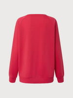 Crew Neck Long Sleeve Cotton Letter Print Sweatshirt