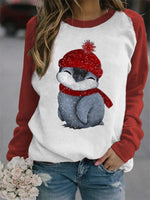 Women Penguin Printed Sweatshirt
