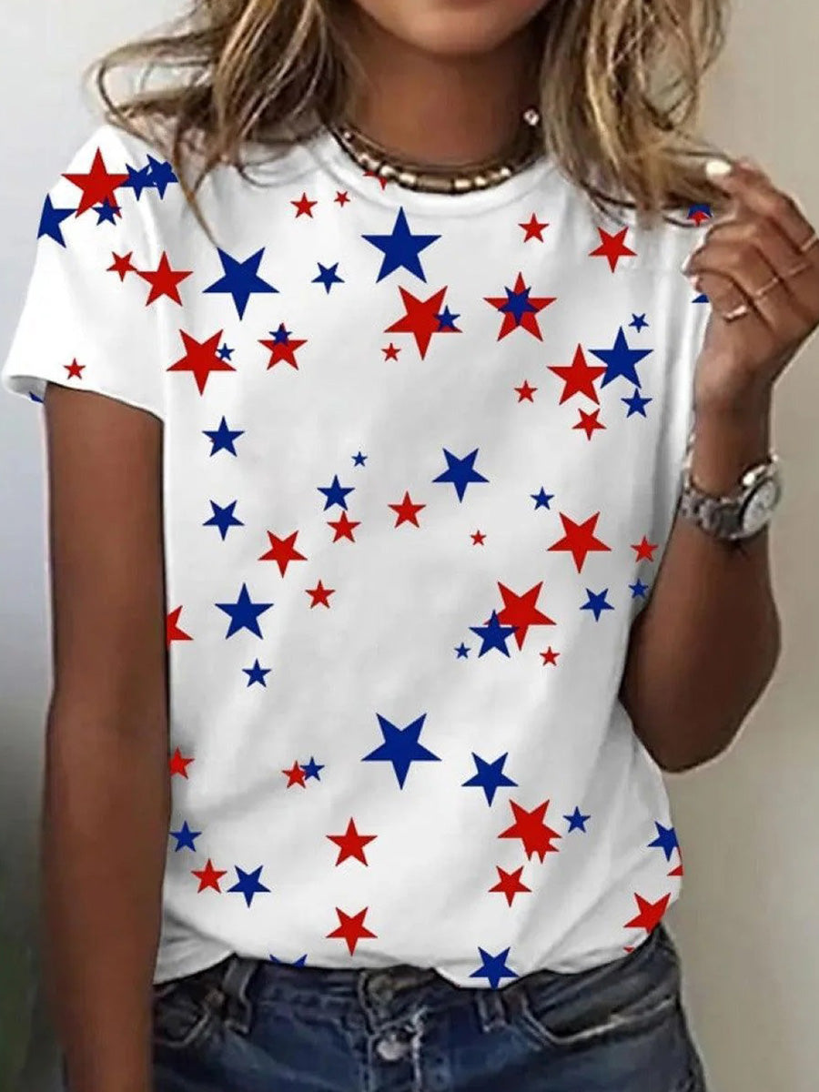 Classy Round Neck Short Sleeve Top