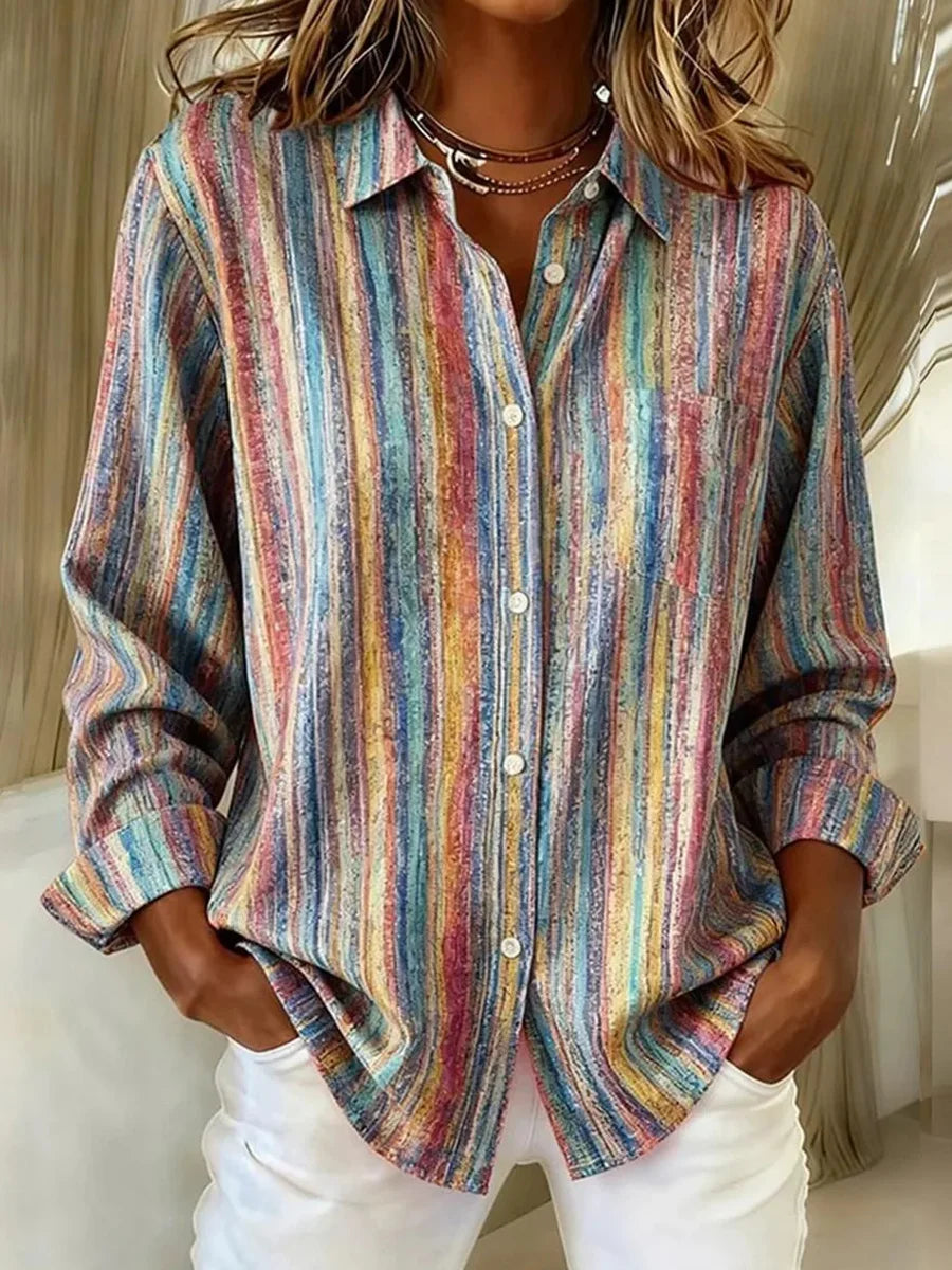 Colorful Striped Long Sleeve Shirt