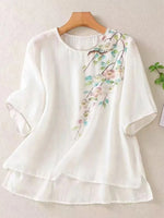 Casual Short Sleeve Crew Neck Regular Top
