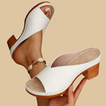 Women's Genuine Leather Block-Heel Sandals