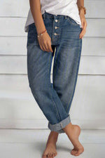 Women's Button Fly Relaxed Fit Jeans