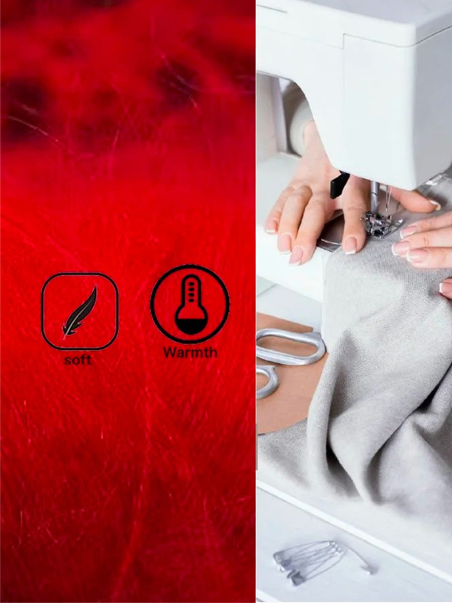 Showy Red Plain Long Sleeve Zipper V Neck Sweater