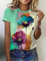 Vintage Floral Print T-Shirt