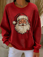 Casual Santa Claus Crew Neck Long Sleeve Sweatshirt