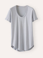 Solid Color Round Neck Casual Blouse