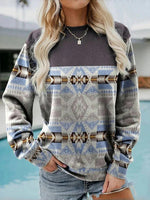 Vintage Geometric Print Sweatshirt