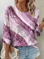 Stunning Round Neck 3/4 Sleeve Top