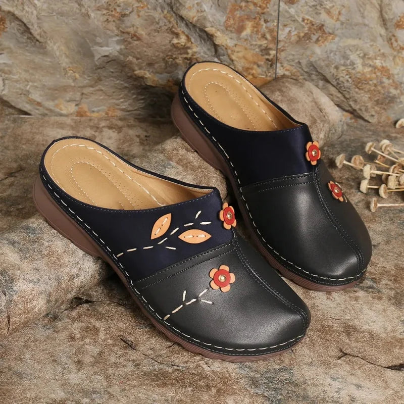 Women's Casual Leather Wedge Sandals