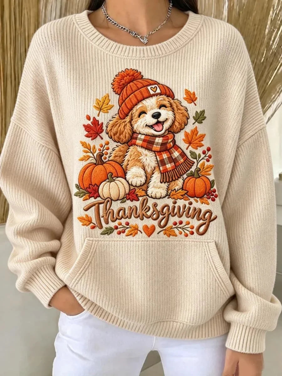 Casual Text Letters Crew Neck Long Sleeve Sweatshirt