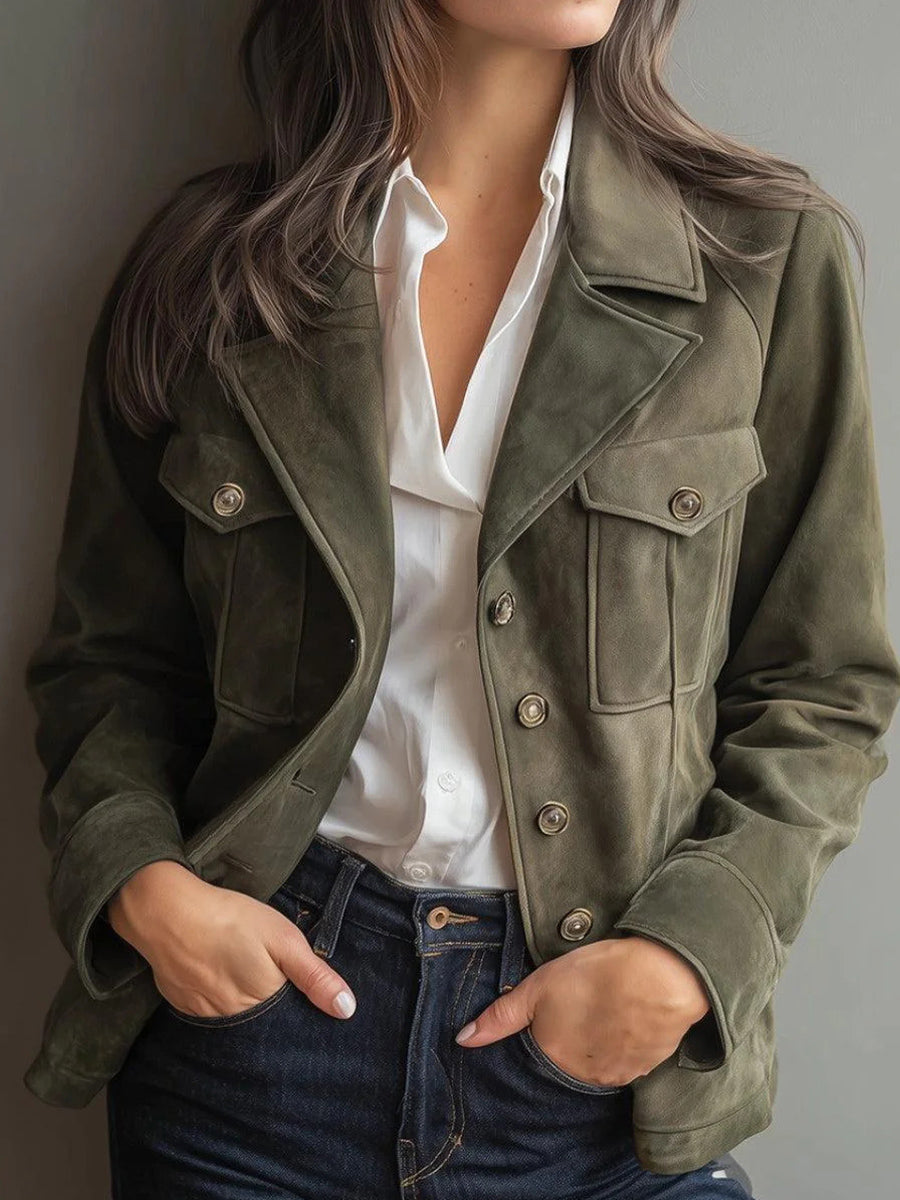 Chic Plain Long Sleeve Blazer